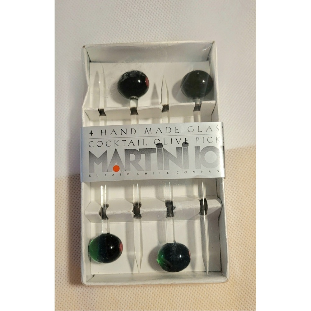 El‎ Paso Chile Company Hand Made Glass Olive Picks
